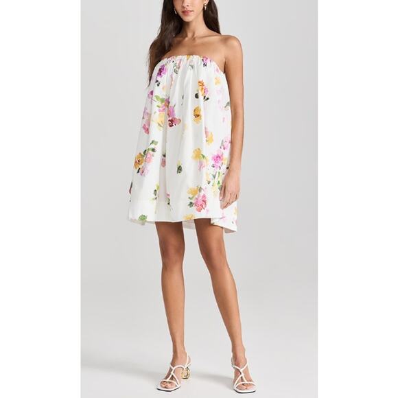 AJE Ayla Strapless Mini Dress – Floral Garden Party Chic Size 6 US/ 10 AU UK - Picture 2 of 12